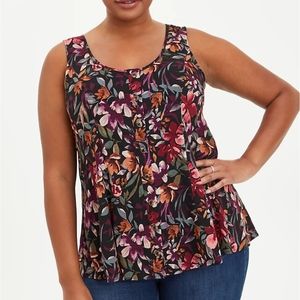 Torrid sz 1 Fit and Flare floral tank NWT